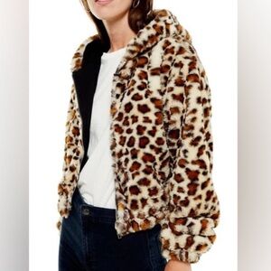 Top Shop cropped faux fur jacket